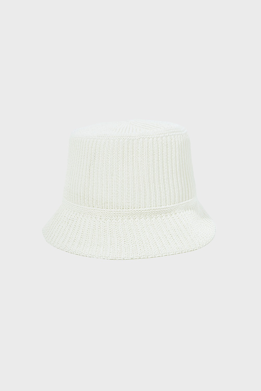 LOGO KNIT BUCKET HAT - WHITE